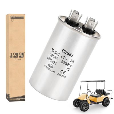10L0L Golf Cart Charger Capacitor 20.5MFD(20 uF) 370VAC for EZGO/Club Car/Columbia 36 Volt Powerwise or Lester Chargers,OEM# 11560G1 11560G2 17077G1 17122G1 28109G01 1012115
