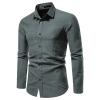 Mens Long Sleeve Dress Shirts Slim Fit Wrinkle-Resistant Designer Stretch Shirts Wedding Party Business Work Top Dark Gray view 1