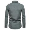 Mens Long Sleeve Dress Shirts Slim Fit Wrinkle-Resistant Designer Stretch Shirts Wedding Party Business Work Top Dark Gray view 3