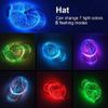 LED Optical Fiber Light-Emitting hat Club Trend Black and White Couples Light-emittingoutdoor Light Cap Baseball Cap (Black-LED Seven Color) view 3