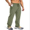 Pudolla Men's Workout Athletic Pants Elastic Waist Jogging Running Pants for Men with Zipper Pockets (Slate Green X-Large) view 1