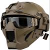 Tactical Fast Helmet Air Gun Steel Mesh Protective Mask and Goggles, for Hunting Paintball CS Game BB Gun Shooting view 1