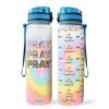 64HYDRO 32oz 1Liter Motivational Water Bottle with Time Marker, Faith Pray Tie Dye Christian Gifts Design - HLMZ1305002Z view 1