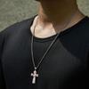 RWQIAN Baseball Necklace for Men Baseball Number Pendant Necklace Stainless Steel Men Baseball Cross Necklace and Number 44 Chain Set Jewelry Gift view 3