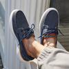 Men's Orthopedic Slip On Loafers Walking Shoes: Comfortable Plantar Fasciitis Canvas Loafers with Arch Support, Ultralight Ankle Pain Driving Lace up Shoes for Neuropathy Wear Denim Size 11.5 view 3
