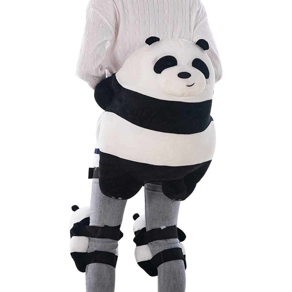 Kelendle Ski Protective Gear Set Cute 3D Knee Padded Protector Hip Protection Butt Pad for Adult Kids Tailbone Protector for Skiing Skating Snowboarding Outdoor Winter Panda Large