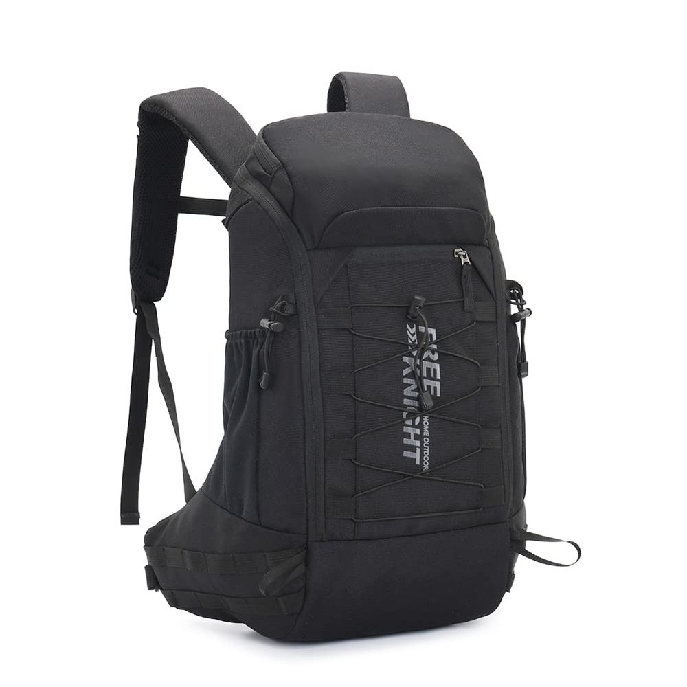 Bseash 40L Waterproof Hiking Camping Backpack with Rain Cover, Outdoor Sport Travel Daypack Rucksack for Skiing Cycling (Black)