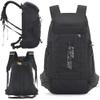 Bseash 40L Waterproof Hiking Camping Backpack with Rain Cover, Outdoor Sport Travel Daypack Rucksack for Skiing Cycling (Black) view 2