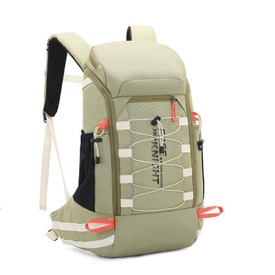 Bseash 40L Waterproof Hiking Camping Backpack with Rain Cover, Outdoor Sport Travel Daypack Rucksack for Skiing Cycling (Pea Green)