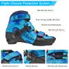 Adjustable Speed Skates for Kids,Roller Skates Girls and for Boys, Outdoor & Indoor Inline Skates for Children ; Professional Speed Roller Skates for Kids. (M(US 3-US5) EU34-37, Blue) view 2