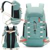 Bseash 40L Waterproof Hiking Camping Backpack with Rain Cover, Outdoor Sport Travel Daypack Rucksack for Skiing Cycling (Mint Green) view 2