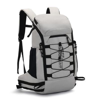 Bseash 40L Waterproof Hiking Camping Backpack with Rain Cover, Outdoor Sport Travel Daypack Rucksack for Skiing Cycling (Gray)