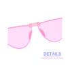Yoela Triangle Thick Rimless Sunglasses Transparent One Piece Eyewear Colorful Glasses Party Favors view 3