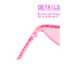 Yoela Triangle Thick Rimless Sunglasses Transparent One Piece Eyewear Colorful Glasses Party Favors view 4