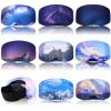 Civaner 8 Pieces Ski Snowboard Goggle Cover Microfiber Ski Goggle Protector Snow Sports Cover Sleeve Lens Scratch Dust Protection for Outdoor Activities Travel Storage Accessories view 1