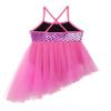 Daenrui Kids Girls Shiny Dance Dress Leotard Irregular Ruffles Skirts Ballet Lyrical Dance Praise Dresses Pink 4 Years view 4