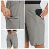 baleaf Women's Hiking Long Shorts 9" Quick Dry Hiking Bermuda Cargo for Curvy Lightweight Knee Length Shorts Pockets Grey Size XXL view 3