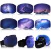 Civaner Ski Snowboard Goggle Cover Sleeve, Goggle Cover Microfiber Protective Lens Scratch Dust Protection for Travel Apres (Night Sky, 6 Pieces) view 1
