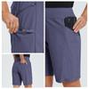 baleaf Women's Hiking Long Shorts 9" Quick Dry Hiking Bermuda Cargo for Curvy Lightweight Knee Length Shorts Pockets Blue Size XXL view 3