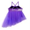 Daenrui Kids Girls Shiny Dance Dress Leotard Irregular Ruffles Skirts Ballet Lyrical Dance Praise Dresses Purple 4 Years view 4