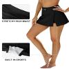 ANFILIA Women's High Waisted Swim Skirt Tummy Control Swim Bottom Swimsuit Bikini Bottom Built-in Swim Short Black M view 4
