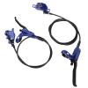 Alomejor 4 Piston Front Rear Hydraulic Disc Brake Mountain CNC Bilateral Oil Brake Oil Pressure Caliper Hydraulic Disc Brake Assembly Set(Blue) view 2