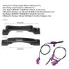 Alomejor 4 Piston Front Rear Hydraulic Disc Brake Mountain CNC Bilateral Oil Brake Oil Pressure Caliper Hydraulic Disc Brake Assembly Set() view 3