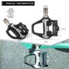 ROCKBROS Road Bike Pedals Lightweight Clipless Bicycle Pedals with Cleats Set Compatible with SPD-SL System view 2