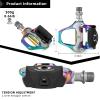 ROCKBROS Road Bike Pedals Colorful Clipless Bicycle Pedals with Cleats Set Compatible with SPD-SL System view 2