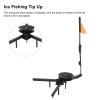 Ice Fishing Tip Up with Reel Triangle Base Foldable Winter Fishing Rod Flag Pole Accessories view 2