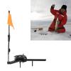 Ice Fishing Tip Up with Reel Triangle Base Foldable Winter Fishing Rod Flag Pole Accessories view 3