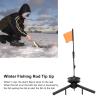 Ice Fishing Tip Up with Reel Triangle Base Foldable Winter Fishing Rod Flag Pole Accessories view 4