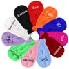 kstomize Personalized Customize Beanie Balaclava Mask Hat Womne Men Winter Masked Ski Cycling Hat with Embroidery Letters Text Name Logo (Area1) Black view 3