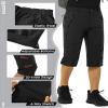 33,000ft Men's Hiking Golf Capri Pants 3/4 Cargo Quick Dry Lightweight Stretch Below Knee Shorts Pants Travel Casual Black view 4