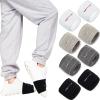 Geyoga Dance Shoe Covers Socks for Dancing on Smooth Floors over Sneakers Protecting Knee(4 Pairs,White, Light Gray, Dark Gray, Black) view 1