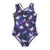 Daenrui Kids Girls Metallic Sleeveless Open Back Gymnastics Ballet Dance Leotard Athletic Bodysuit Pegasus Black 10-12 Years view 3