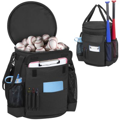 DSLEAF Baseball Bucket Bag for 6 Gallon Bucket, Softball Bucket Cover Organizer with Multi Pocket for Bat, Gloves, Scoreboards and Other Accessories, Bag only