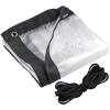 ZHANGY Clear Tarpaulin Cover Waterproof 20x20ft, Clear Poly Tarps Heavy Duty Waterproof, Transparent Tarp Waterproof with Rustproof Grommets, UV Resistant, with Ropes view 1