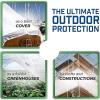ZHANGY Clear Tarpaulin Cover Waterproof 20x20ft, Clear Poly Tarps Heavy Duty Waterproof, Transparent Tarp Waterproof with Rustproof Grommets, UV Resistant, with Ropes view 2