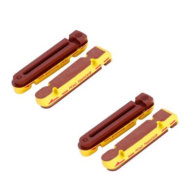 Carbon Rim Brake Pads, Cork and Carbon Compound, Compatible with Shimano All Road Bike Series Including Dura Race/Utegra / 105 and SRAM, Pack of 2 Pairs