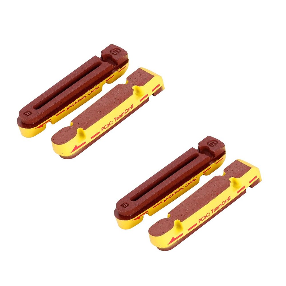 Carbon Rim Brake Pads, Cork and Carbon Compound, Compatible with Shimano All Road Bike Series Including Dura Race/Utegra / 105 and SRAM, Pack of 2 Pairs