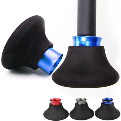 2Pcs Fishing Fighting Belt Rod Butt Caushion Fishing Pole Holder Spherical Belly Top EVA Fishing Pole Holder Stand Up Fighting Pole Holder Sea Fishing Fishing Gear (Blue)