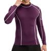 Men's Compression Shirts Long Sleeve Athletic Workout Tops Gym Undershirts Active Sports Baselayers 2-Wine W Medium view 4