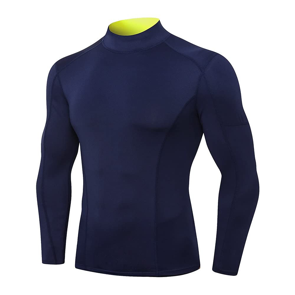 Men's Compression Shirts Long Sleeve Athletic Workout Tops Gym Undershirts Active Sports Baselayers