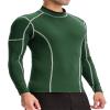 Men's Compression Shirts Long Sleeve Athletic Workout Tops Gym Undershirts Active Sports Baselayers 2-Dark Green G view 4