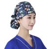 Beisto Surgical Cap Scrub Doctor Nurse, Working Cap with Buttons and Sweatband, Working Hats with Adjustable Ponytail Pack for Women view 1