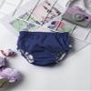 Moily Baby Girls Boys Swim Diapers Bloomer Button-up Washable Toddler Swimming Trunks Shorts Navy Blue 9-12 Months view 3