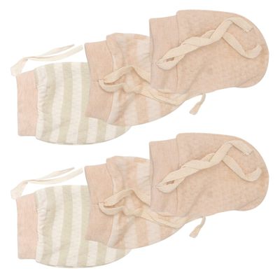 ABOOFAN 3 Pairs Baby Anti Scratching Gloves Mesh Newborn Protection Face Cotton Scratch Mittens No Scratch Mitts for Newborn Infant Baby