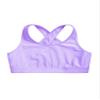 HULIJA Girls Kids Criss Cross Back Mock Neck Crop Tops Bra for Ballet Dance Sports Workout Activewear Purple 9-10 Years view 3