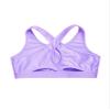 HULIJA Girls Kids Criss Cross Back Mock Neck Crop Tops Bra for Ballet Dance Sports Workout Activewear Purple 9-10 Years view 4